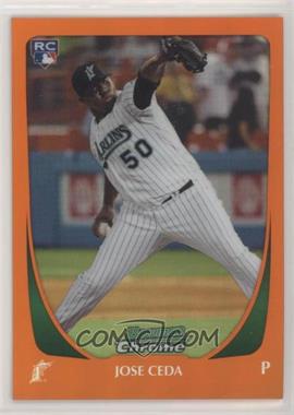 2011 Bowman Draft Picks & Prospects - Chrome - Orange Refractor #16 - Jose Ceda /25