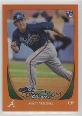 2011 Bowman Draft Picks & Prospects - Chrome - Orange Refractor #77 - Matt Young /25