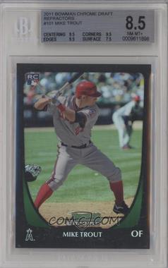 2011 Bowman Draft Picks & Prospects - Chrome - Refractor #101 - Mike Trout [BGS 8.5 NM‑MT+]