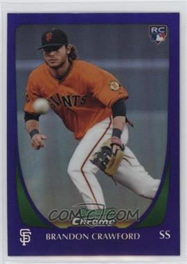 2011 Bowman Draft Picks & Prospects - Chrome - Retail Purple Refractor #25 - Brandon Crawford