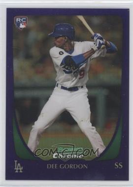 2011 Bowman Draft Picks & Prospects - Chrome - Retail Purple Refractor #40 - Dee Gordon