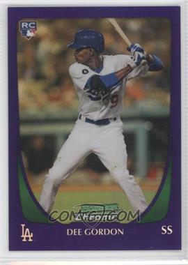 2011 Bowman Draft Picks & Prospects - Chrome - Retail Purple Refractor #40 - Dee Gordon