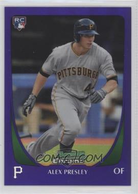 2011 Bowman Draft Picks & Prospects - Chrome - Retail Purple Refractor #72 - Alex Presley