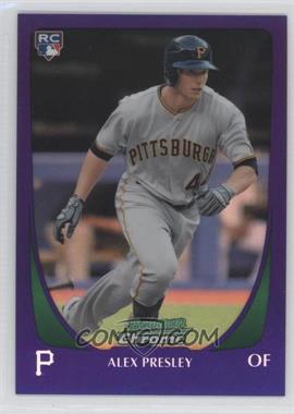 2011 Bowman Draft Picks & Prospects - Chrome - Retail Purple Refractor #72 - Alex Presley