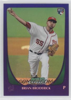 2011 Bowman Draft Picks & Prospects - Chrome - Retail Purple Refractor #8 - Brian Broderick