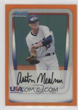 2011 Bowman Draft Picks & Prospects - Chrome Prospects - Orange Refractor #BDPP100 - Austin Meadows /25