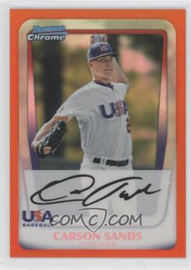 2011 Bowman Draft Picks & Prospects - Chrome Prospects - Orange Refractor #BDPP105 - Carson Sands /25