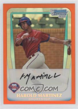 2011 Bowman Draft Picks & Prospects - Chrome Prospects - Orange Refractor #BDPP19 - Harold Martinez /25