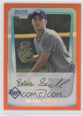 2011 Bowman Draft Picks & Prospects - Chrome Prospects - Orange Refractor #BDPP52 - Blake Snell /25