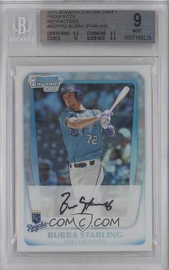 2011 Bowman Draft Picks & Prospects - Chrome Prospects - Refractor #BDPP82 - Bubba Starling [BGS 9 MINT]