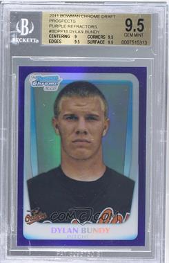 2011 Bowman Draft Picks & Prospects - Chrome Prospects - Retail Purple Refractor #BDPP18 - Dylan Bundy [BGS 9.5 GEM MINT]