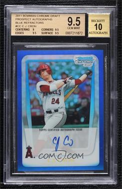 2011 Bowman Draft Picks & Prospects - Chrome Prospects Autograph - Blue Refractor #BCAP-CC - C.J. Cron /150 [BGS 9.5 GEM MINT]