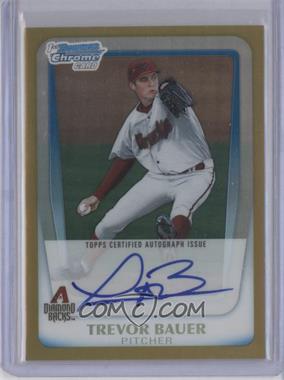 2011 Bowman Draft Picks & Prospects - Chrome Prospects Autograph - Gold Refractor #BCAP-TB - Trevor Bauer /50