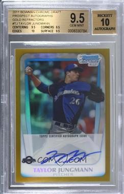 2011 Bowman Draft Picks & Prospects - Chrome Prospects Autograph - Gold Refractor #BCAP-TJ - Taylor Jungmann /50 [BGS 9.5 GEM MINT]