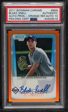 2011 Bowman Draft Picks & Prospects - Chrome Prospects Autograph - Orange Refractor #BCAP-BSN - Blake Snell /25 [PSA Authentic]