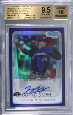 2011 Bowman Draft Picks & Prospects - Chrome Prospects Autograph - Purple Refractor #BCAP-TJ - Taylor Jungmann /10 [BGS 9.5 GEM MINT]