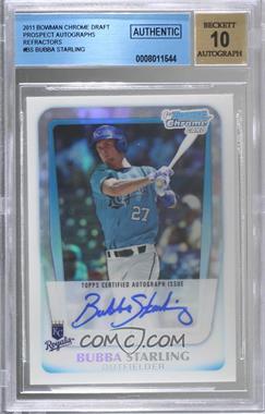 2011 Bowman Draft Picks & Prospects - Chrome Prospects Autograph - Refractor #BCAP-BS - Bubba Starling /500 [BGS Authentic]