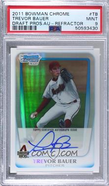 2011 Bowman Draft Picks & Prospects - Chrome Prospects Autograph - Refractor #BCAP-TB - Trevor Bauer /500 [PSA 9 MINT]