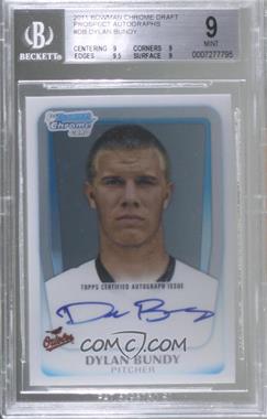 2011 Bowman Draft Picks & Prospects - Chrome Prospects Autograph #BCAP-DB - Dylan Bundy [BGS 9 MINT]