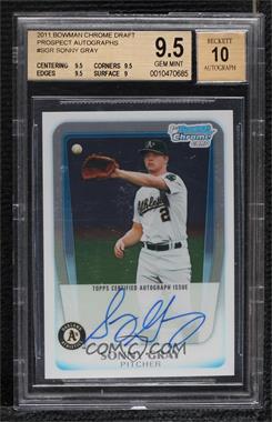 2011 Bowman Draft Picks & Prospects - Chrome Prospects Autograph #BCAP-SGR - Sonny Gray [BGS 9.5 GEM MINT]