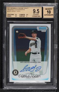 2011 Bowman Draft Picks & Prospects - Chrome Prospects Autograph #BCAP-SGR - Sonny Gray [BGS 9.5 GEM MINT]