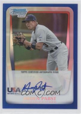 2011 Bowman Draft Picks & Prospects - Chrome USA 16U National Team Autograph - Blue Refractor #AA-AP - Arden Pabst /99