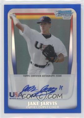 2011 Bowman Draft Picks & Prospects - Chrome USA 16U National Team Autograph - Blue Refractor #AA-JJ - Jake Jarvis /99