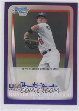 2011 Bowman Draft Picks & Prospects - Chrome USA 16U National Team Autograph - Purple Refractor #AA-HM - Hunter Mercado-Hood /10