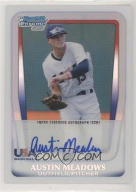 2011 Bowman Draft Picks & Prospects - Chrome USA 16U National Team Autograph - Refractor #AA-AM - Austin Meadows /199