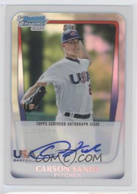 2011 Bowman Draft Picks & Prospects - Chrome USA 16U National Team Autograph - Refractor #AA-CS - Carson Sands /199