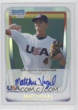 2011 Bowman Draft Picks & Prospects - Chrome USA 16U National Team Autograph - Refractor #AA-MV - Matt Vogel /199