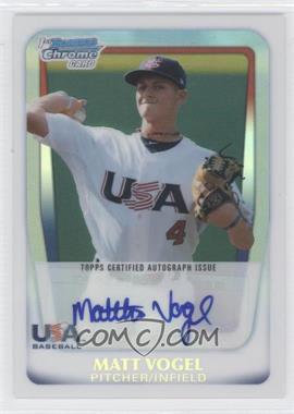 2011 Bowman Draft Picks & Prospects - Chrome USA 16U National Team Autograph - Refractor #AA-MV - Matt Vogel /199