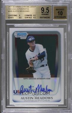 2011 Bowman Draft Picks & Prospects - Chrome USA 16U National Team Autograph #AA-AM - Austin Meadows [BGS 9.5 GEM MINT]