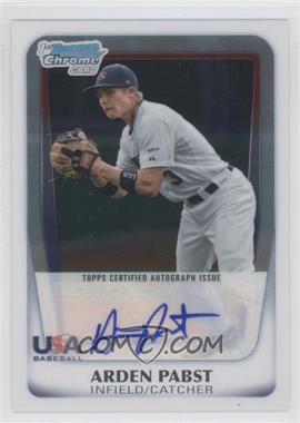 2011 Bowman Draft Picks & Prospects - Chrome USA 16U National Team Autograph #AA-AP - Arden Pabst