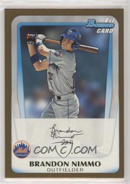 2011 Bowman Draft Picks & Prospects - Prospects - Gold #BDPP63 - Brandon Nimmo