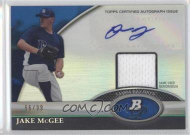 2011 Bowman Platinum - Autograph Relic Refractor - Blue #BAR-JM - Jake McGee /99