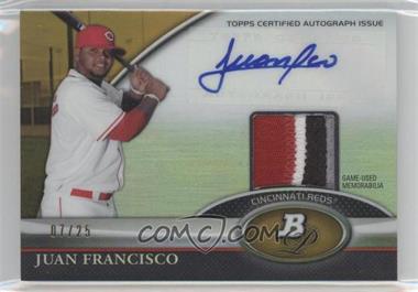 2011 Bowman Platinum - Autograph Relic Refractor - Gold #BAR-JF - Juan Francisco /25