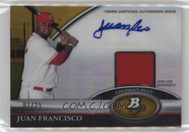 2011 Bowman Platinum - Autograph Relic Refractor - Gold #BAR-JF - Juan Francisco /25