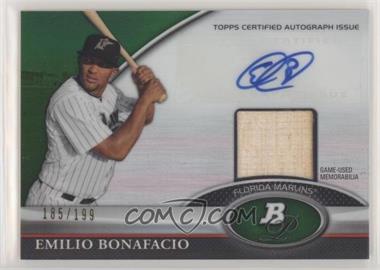 2011 Bowman Platinum - Autograph Relic Refractor - Green #BAR-EB - Emilio Bonifacio /199