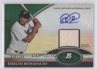 2011 Bowman Platinum - Autograph Relic Refractor - Green #BAR-EB - Emilio Bonifacio /199