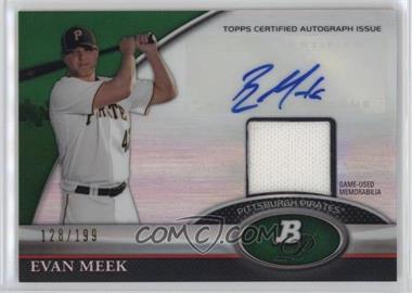 2011 Bowman Platinum - Autograph Relic Refractor - Green #BAR-EM - Evan Meek /199