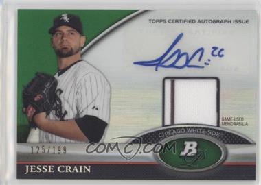 2011 Bowman Platinum - Autograph Relic Refractor - Green #BAR-JC - Jesse Crain /199