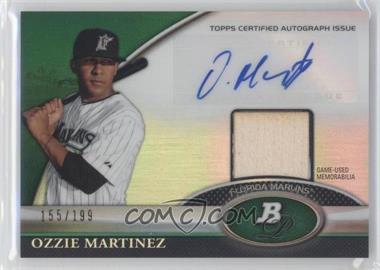 2011 Bowman Platinum - Autograph Relic Refractor - Green #BAR-OM - Ozzie Martinez /199