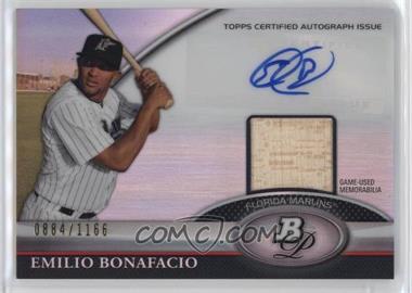 2011 Bowman Platinum - Autograph Relic Refractor #BAR-EB - Emilio Bonifacio /1166