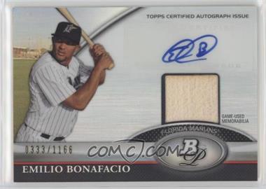 2011 Bowman Platinum - Autograph Relic Refractor #BAR-EB - Emilio Bonifacio /1166