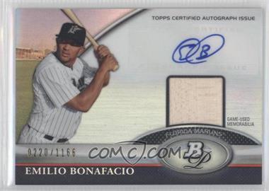 2011 Bowman Platinum - Autograph Relic Refractor #BAR-EB - Emilio Bonifacio /1166