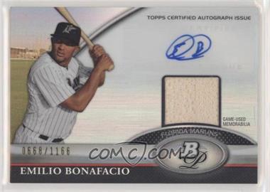 2011 Bowman Platinum - Autograph Relic Refractor #BAR-EB - Emilio Bonifacio /1166