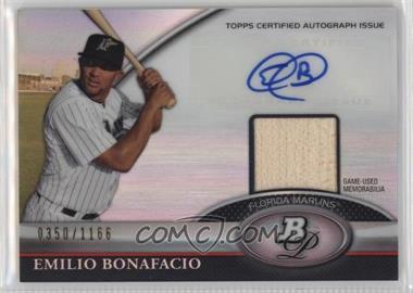 2011 Bowman Platinum - Autograph Relic Refractor #BAR-EB - Emilio Bonifacio /1166