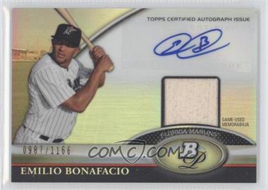 2011 Bowman Platinum - Autograph Relic Refractor #BAR-EB - Emilio Bonifacio /1166