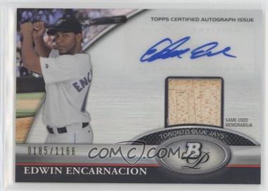 2011 Bowman Platinum - Autograph Relic Refractor #BAR-EE - Edwin Encarnacion /1166